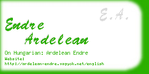 endre ardelean business card